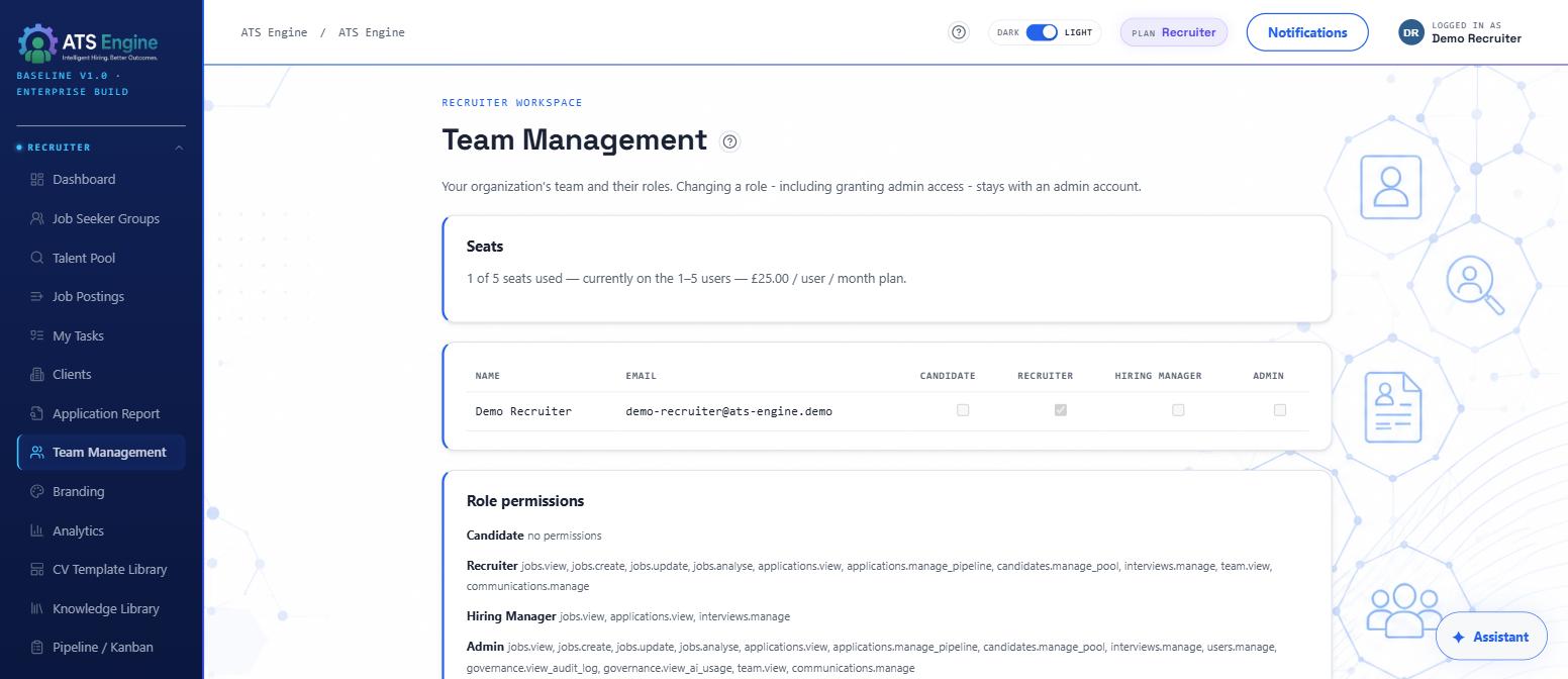 ATS Engine - Team Management