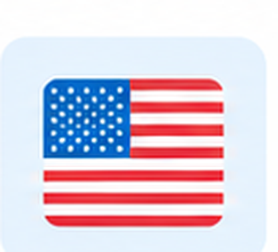 The flag of the United States.
